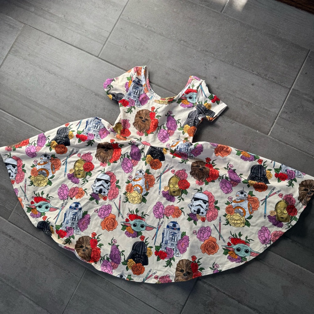 Star Wars Darth Vader Chewbacca baby Yoda dress Wild Rich Kids 5 6 7 8 Disney